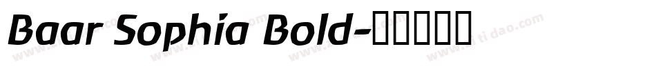 Baar Sophia Bold字体转换